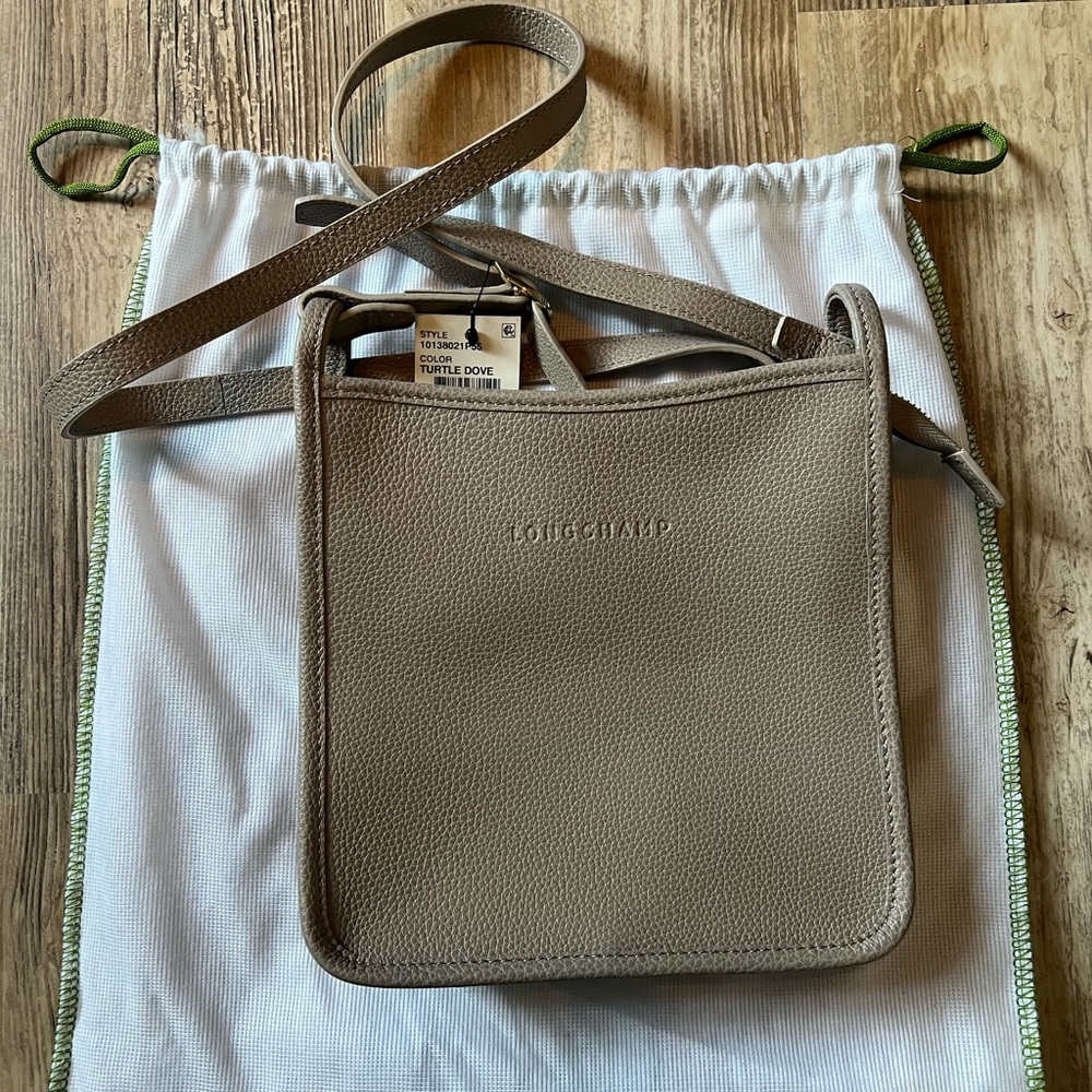 LONGCHAMP Small Le Foulonné Leather Crossbody Bag